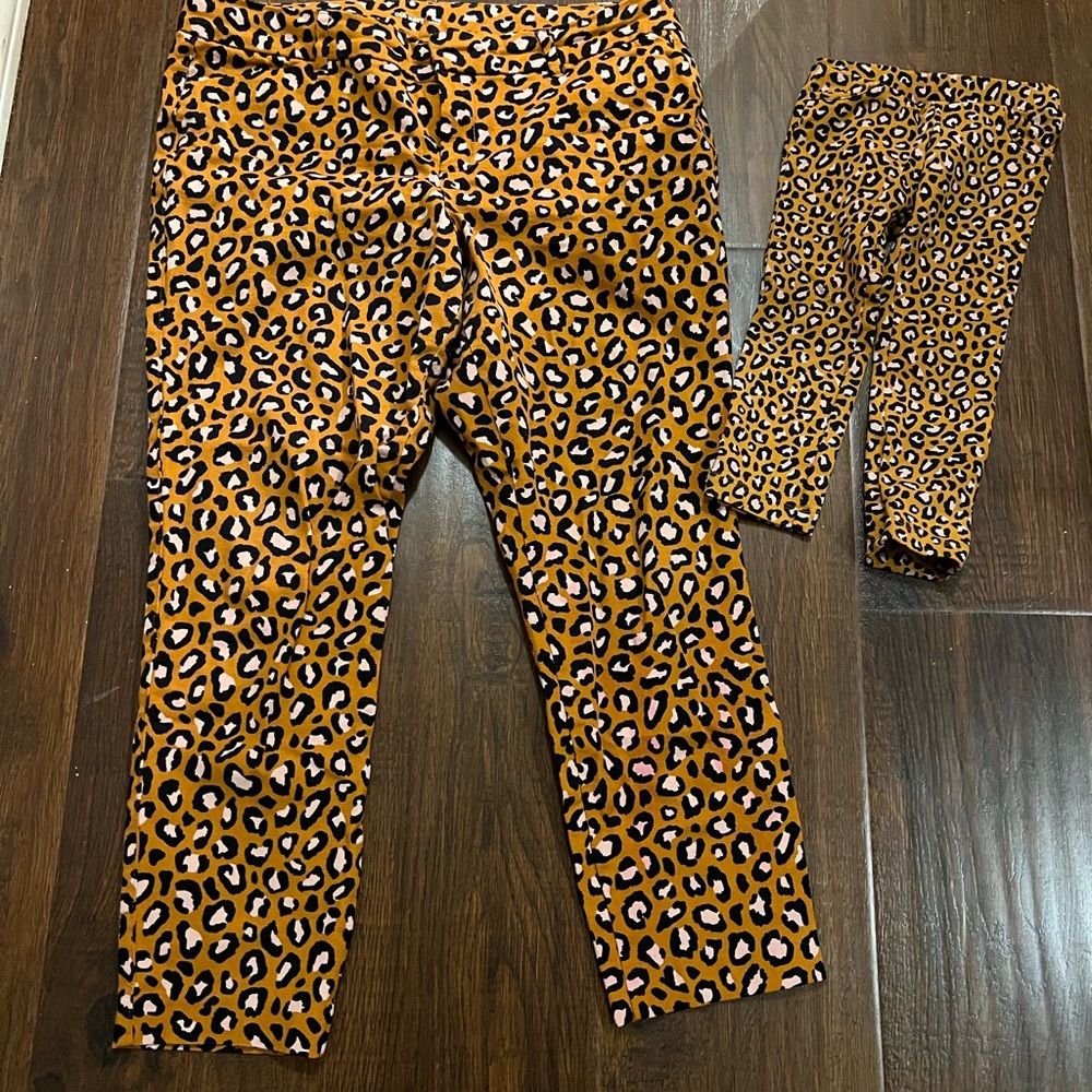 Old Navy, women’s, size 12, pixie ankle pant, leopard print
